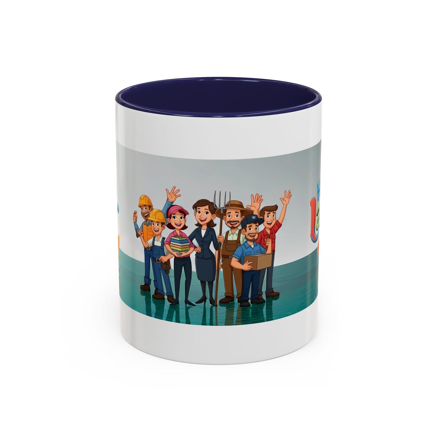 Happy Labor Day! Personalized Cartoon Mug - Worker Appreciation Gift