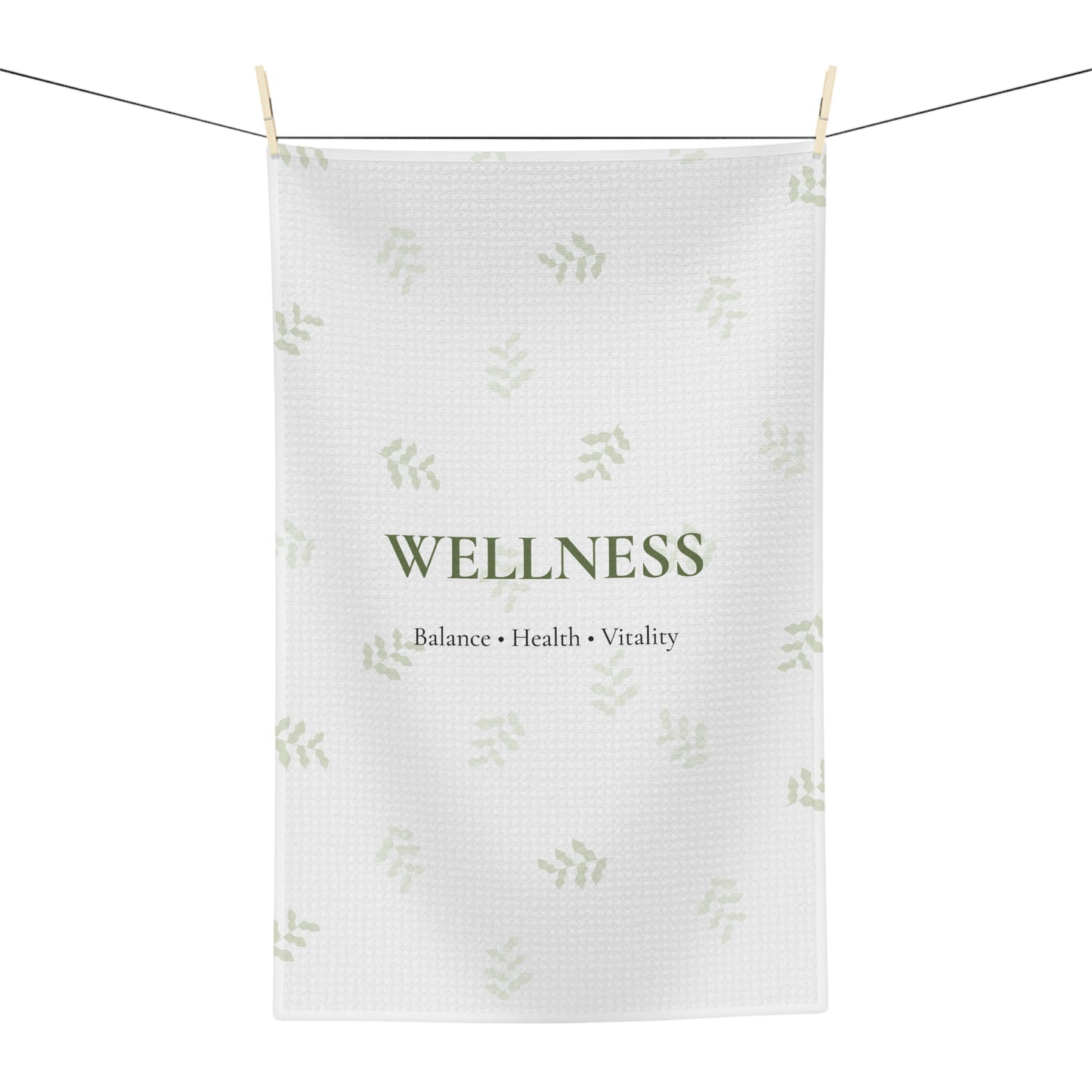 Wellness Leaf Microfiber Tea Towel | Balance Health Vitality