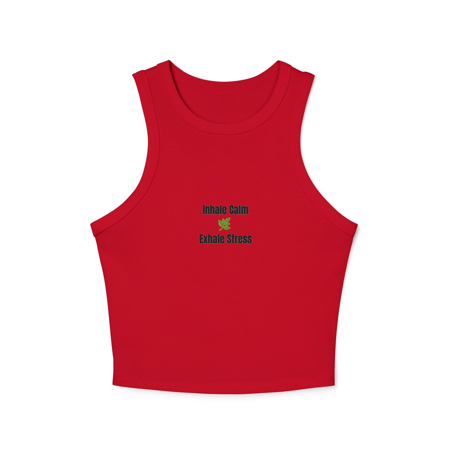 Botanical Leaf Pattern Women's Racer Tank | Eco-Minded Style
