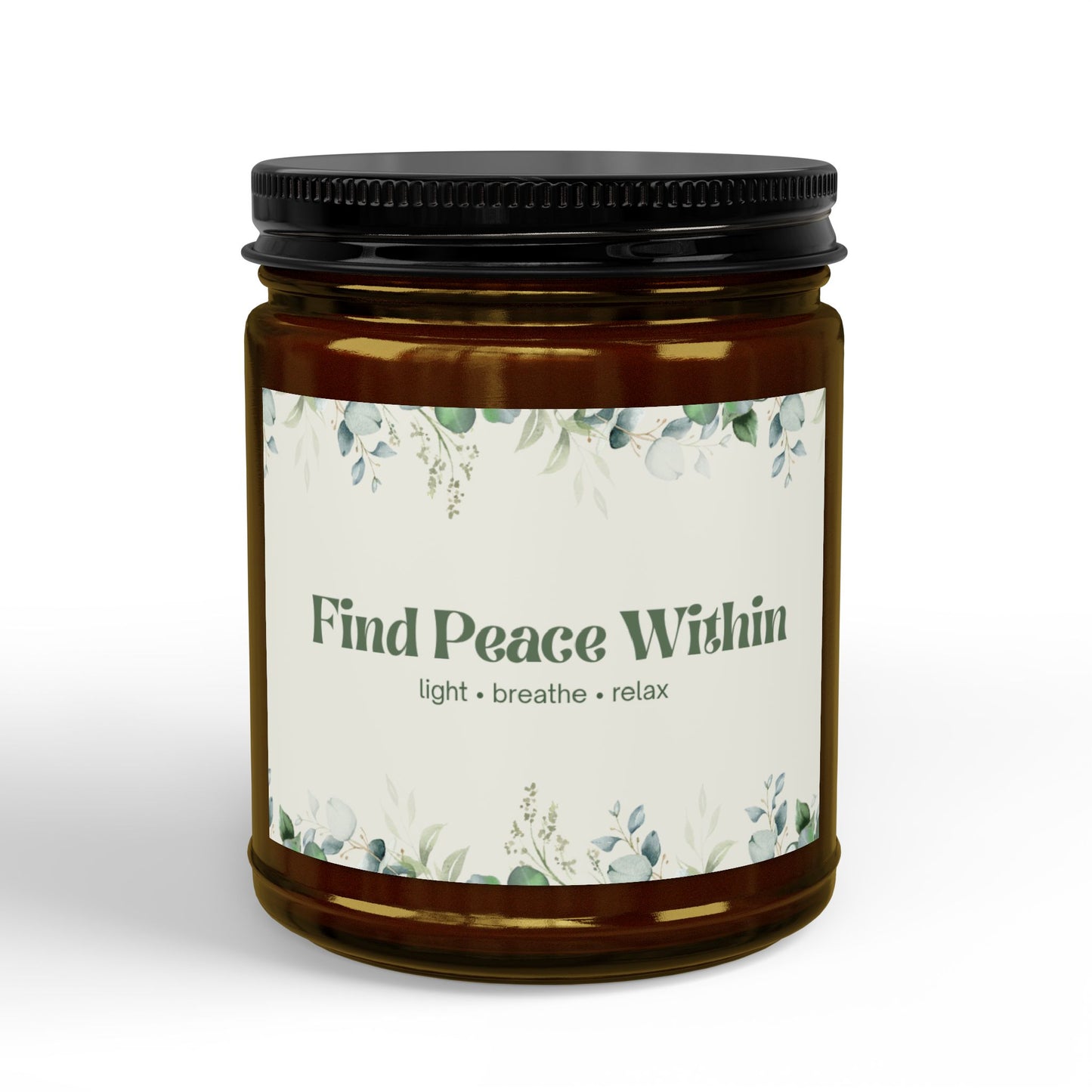 Eucalyptus Lavender Soy Candle | Wellness Mindfulness Gift