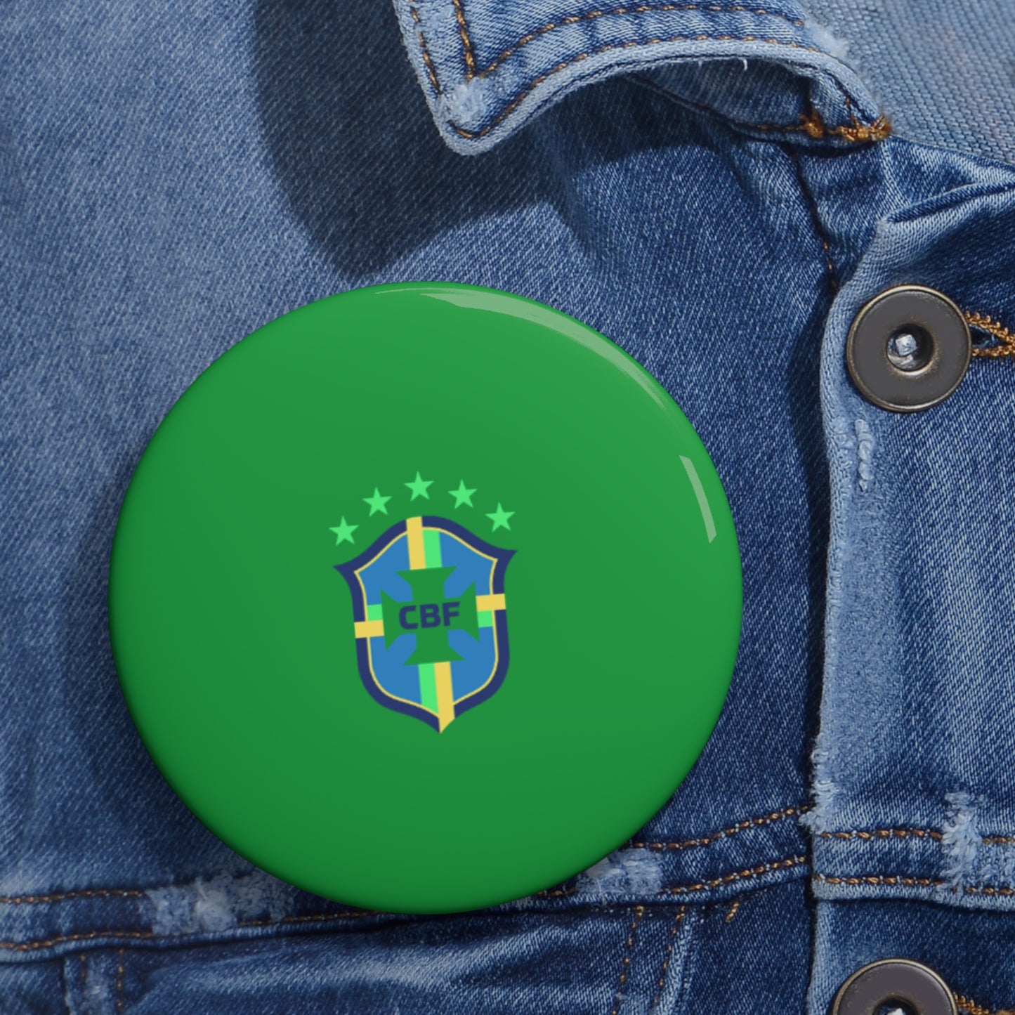 Brazilian Football CBF Soccer Pin Button | Sports Fan Badge