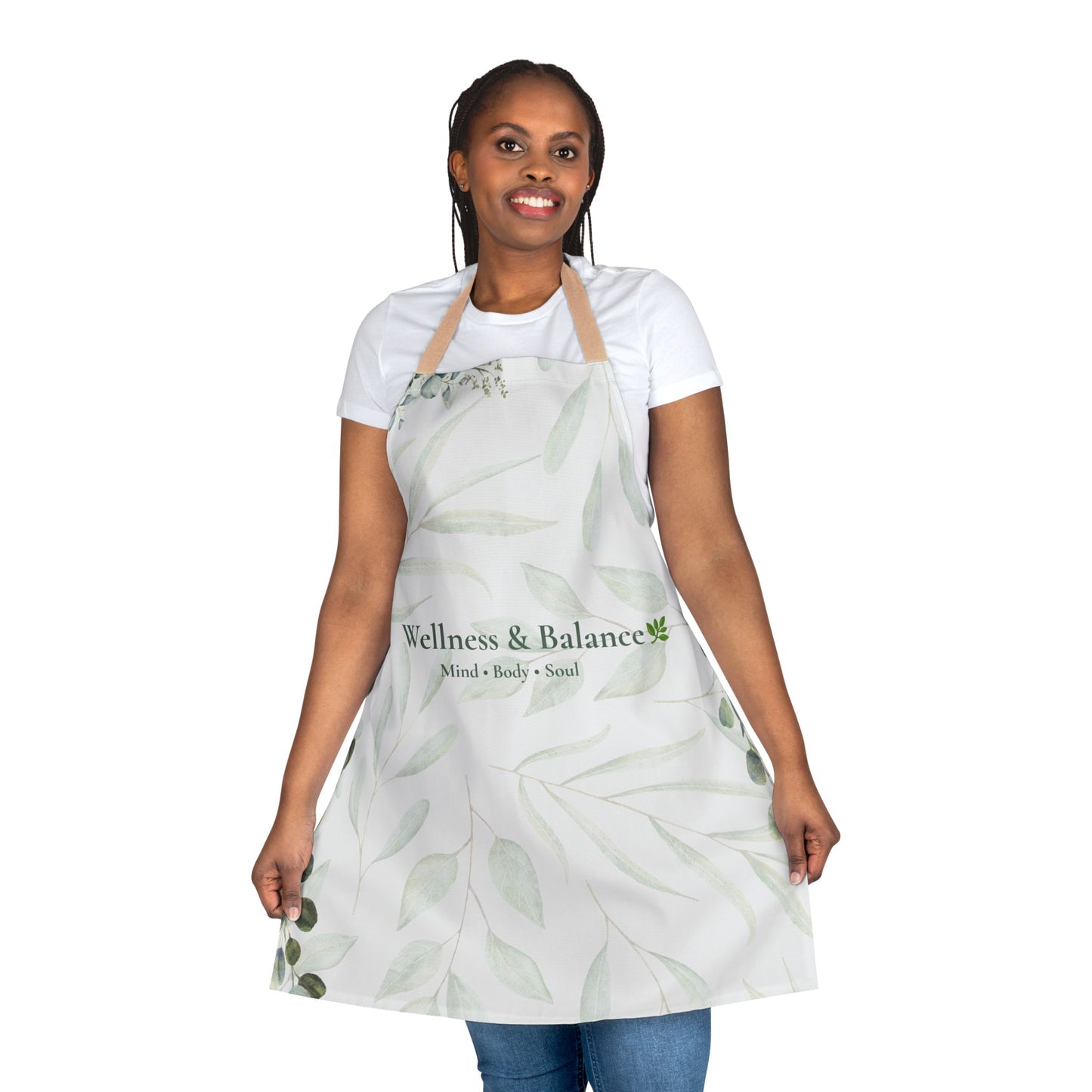 Wellness & Balance Botanical Apron | Mindful Living Kitchen Wear