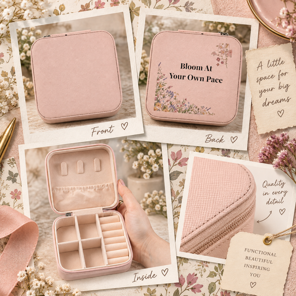 Bloom At Your Own Pace Travel Case