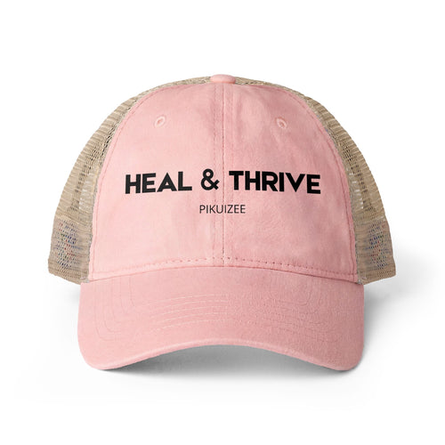 Heal & Thrive Pink Trucker Cap - Hats - casual accessory - cotton twill cap - Main