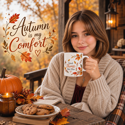 Autumn Fall Ceramic Mug | Cozy Seasonal Gift