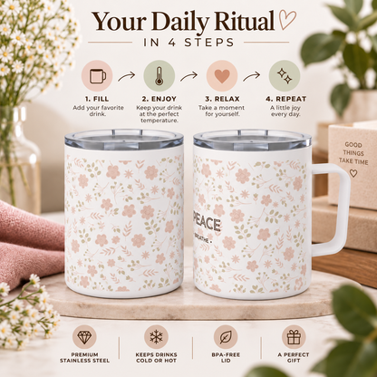 Choose Peace Floral Mug