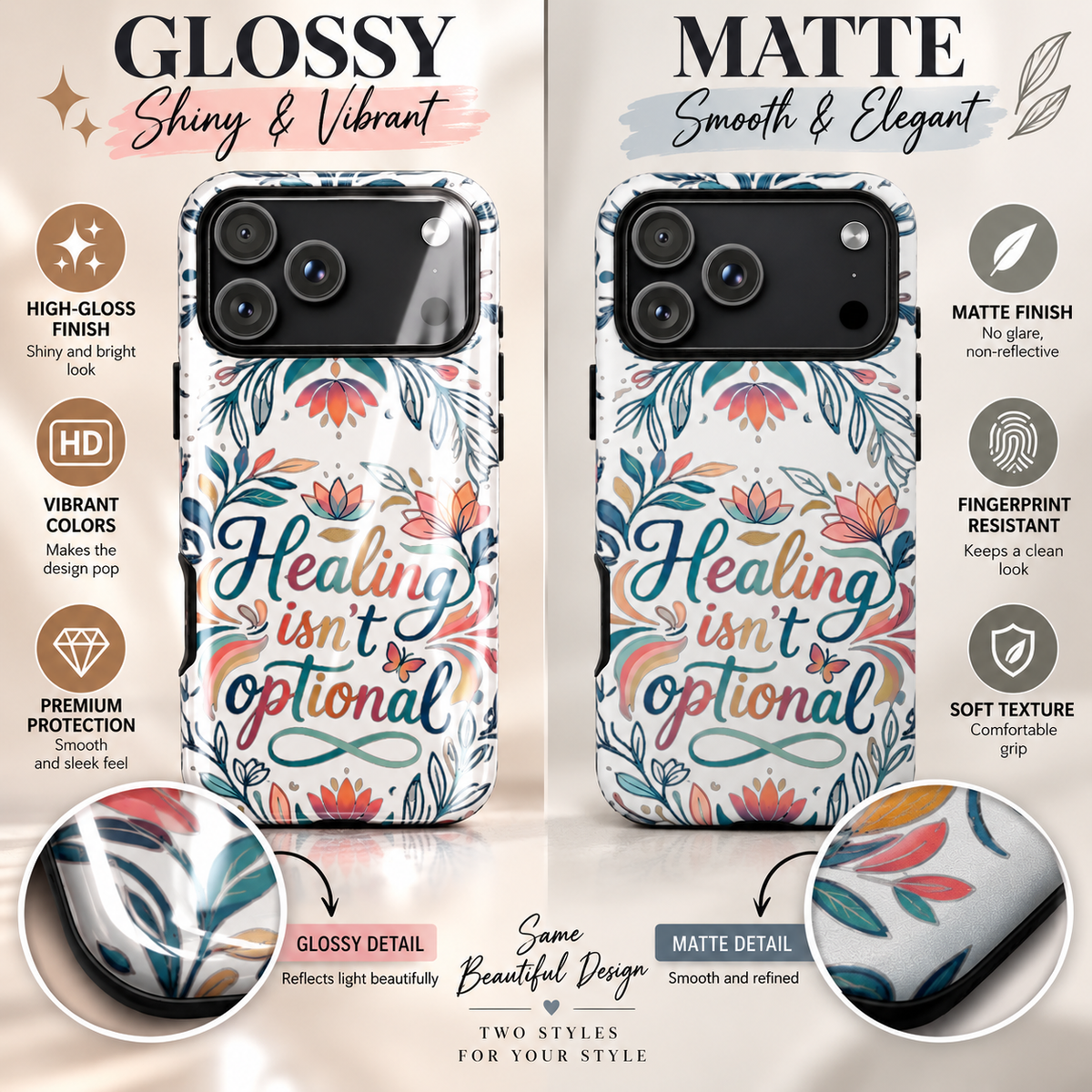 Healing Isn’t Optional Phone Case