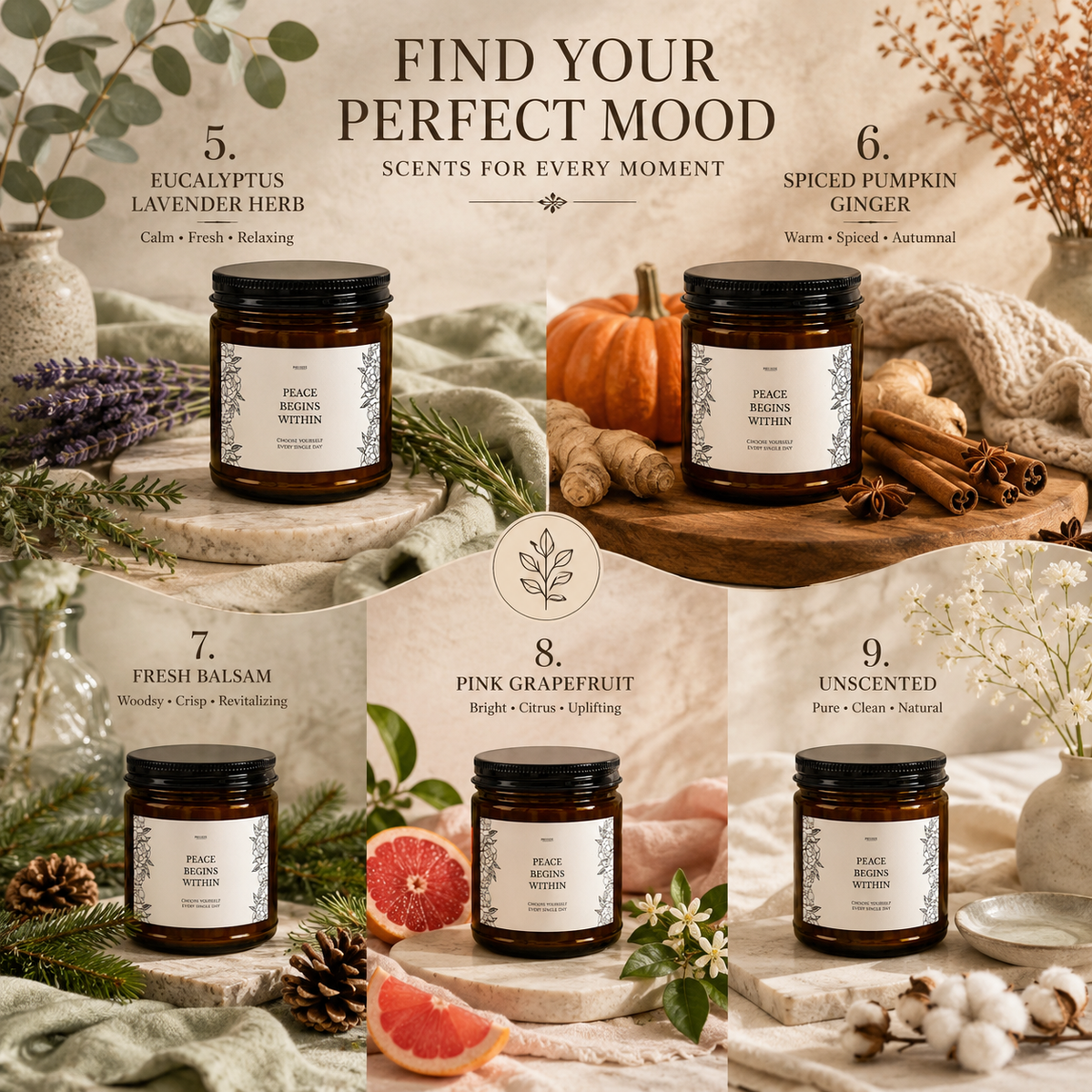 Peace Begins Within Soy Candle