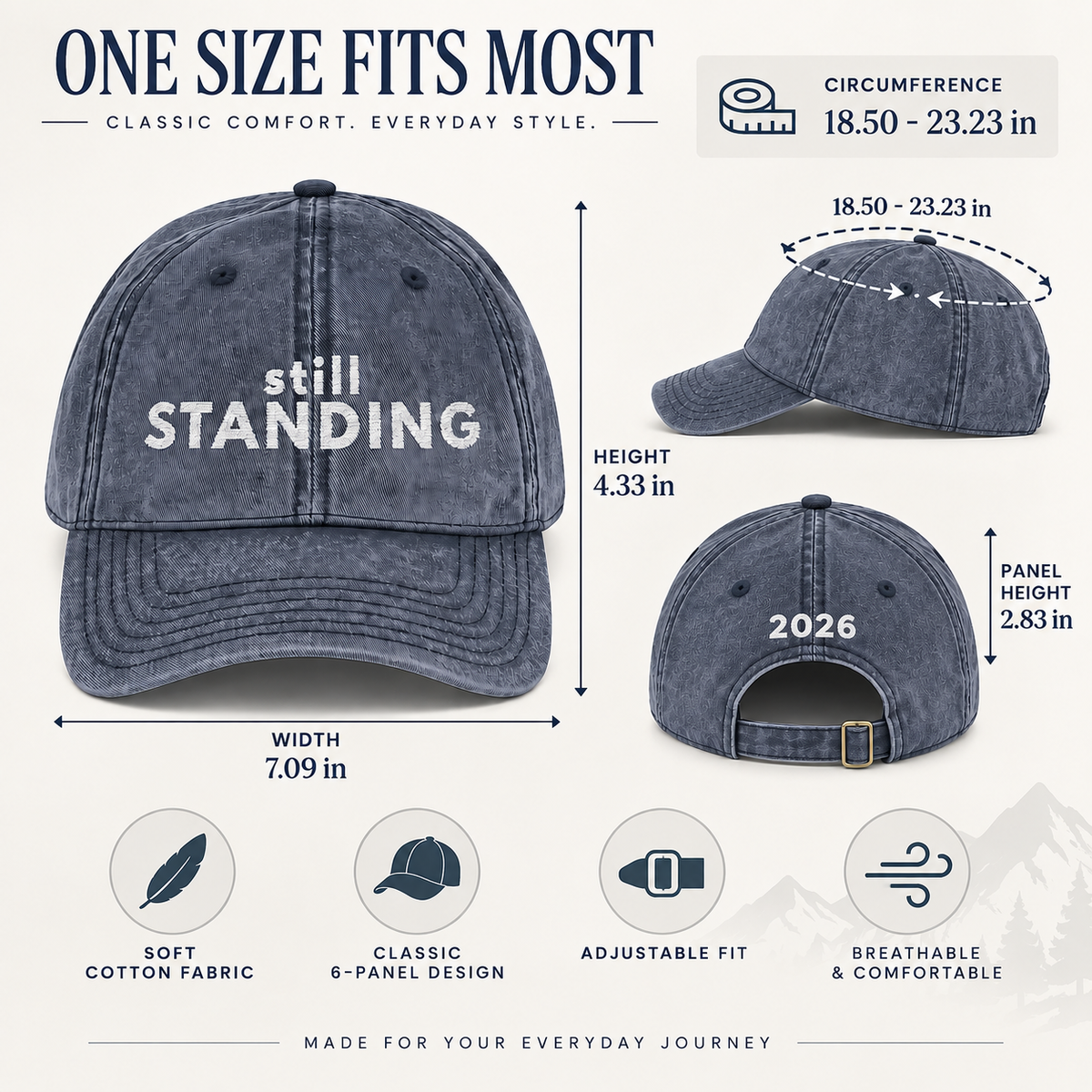 Still Standing Vintage Embroidered Cap