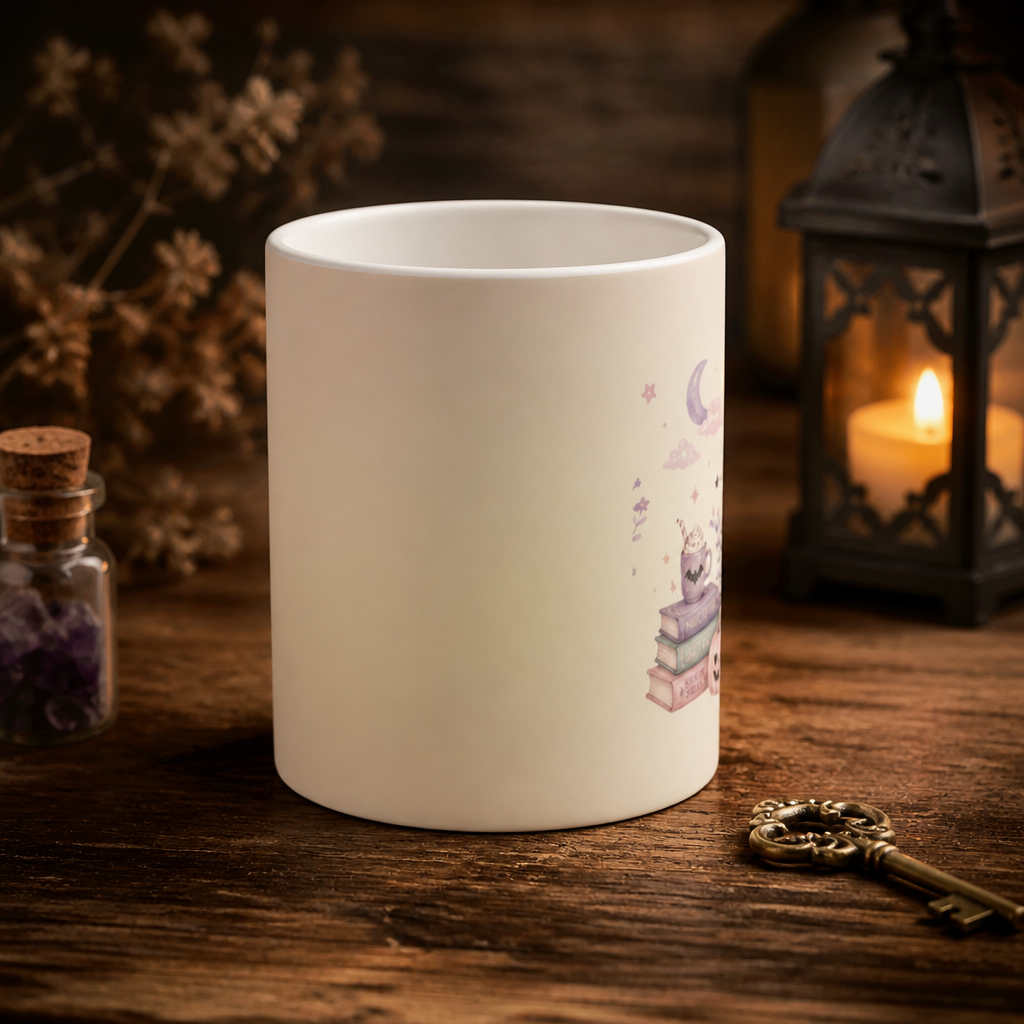 Cute Witch Ghost Ceramic Mug | Spooky Halloween Gift