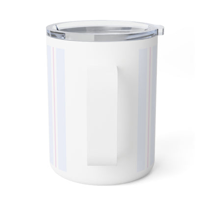 Minimal Striped Insulated Coffee Mug | Modern Design Gift