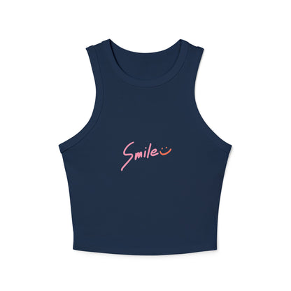 Smile Racer Tank Top | Positive Vibes Graphic Tee