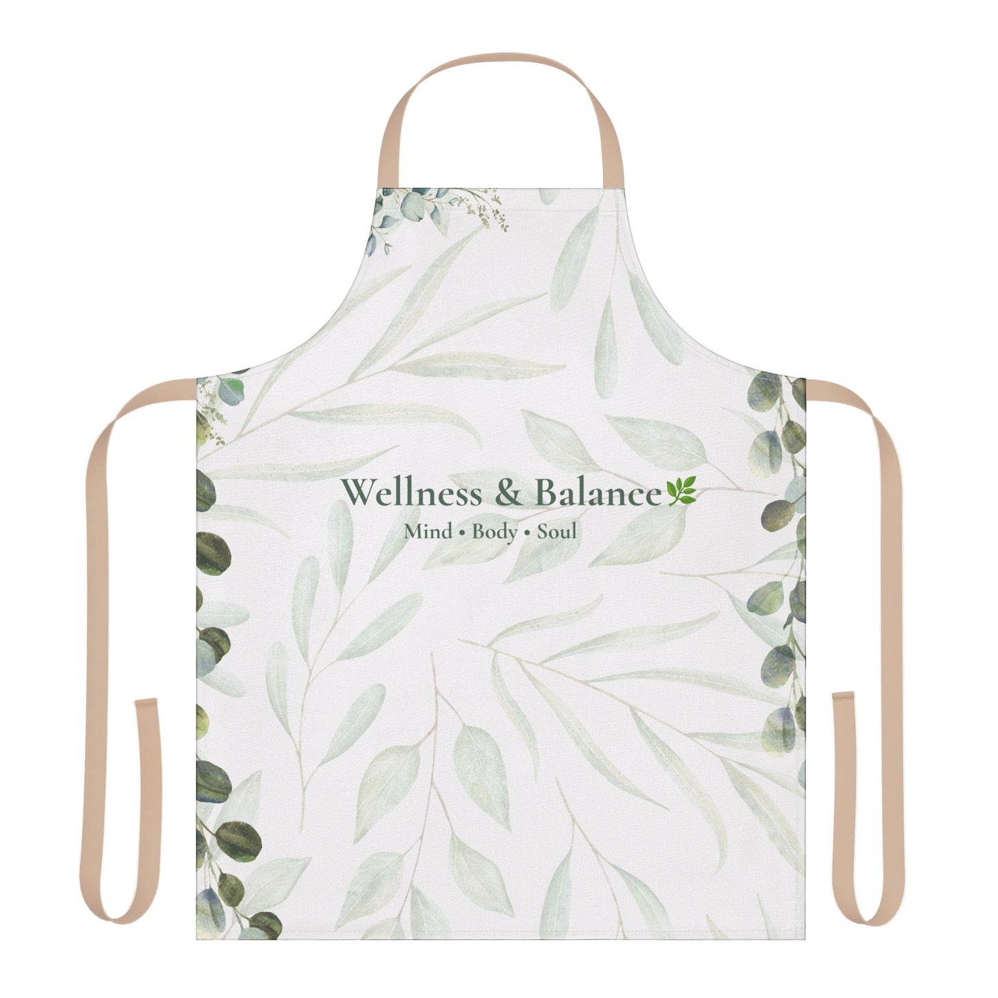 Wellness & Balance Botanical Apron | Mindful Living Kitchen Wear