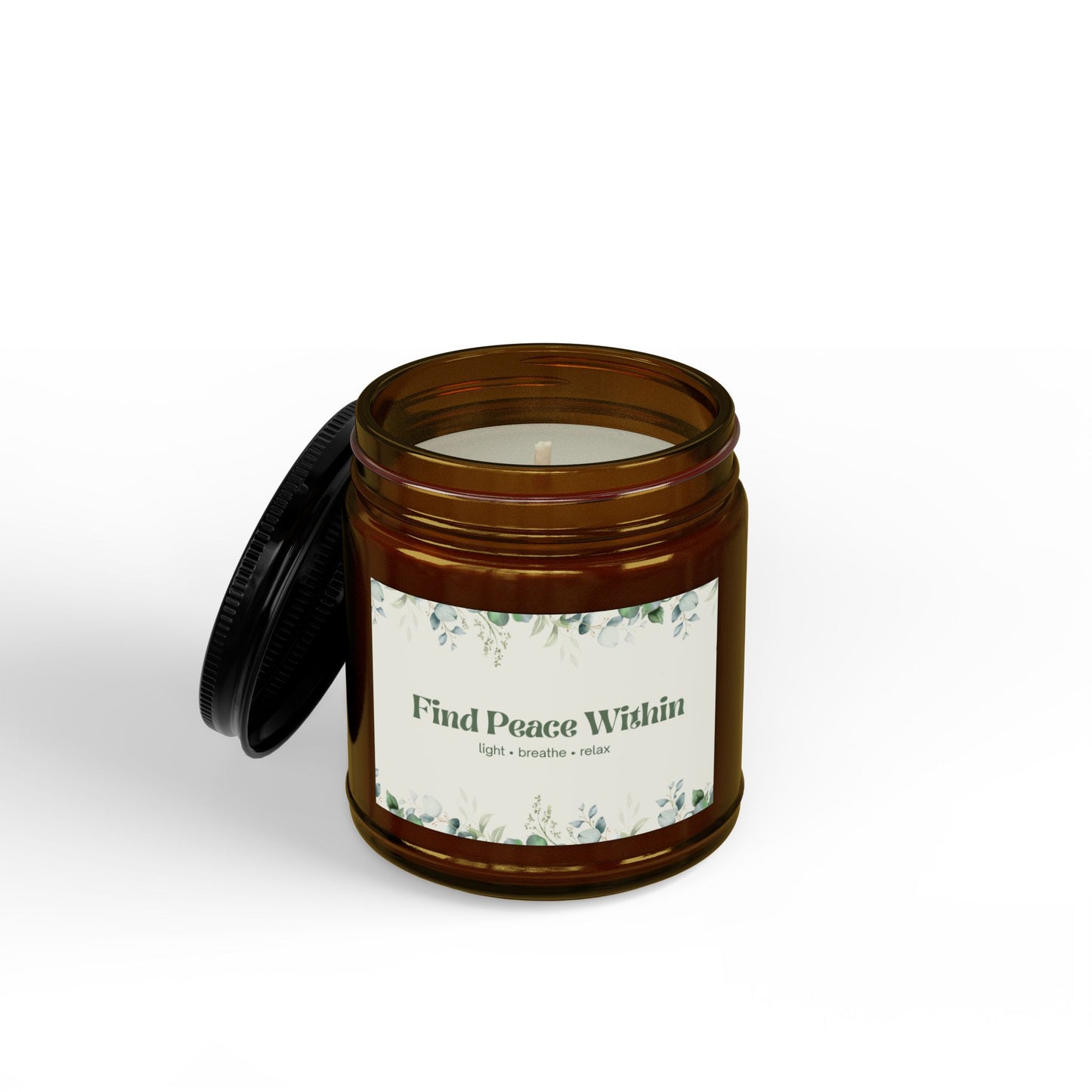 Eucalyptus Lavender Soy Candle | Wellness Mindfulness Gift