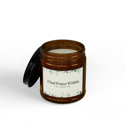Eucalyptus Lavender Soy Candle | Wellness Mindfulness Gift