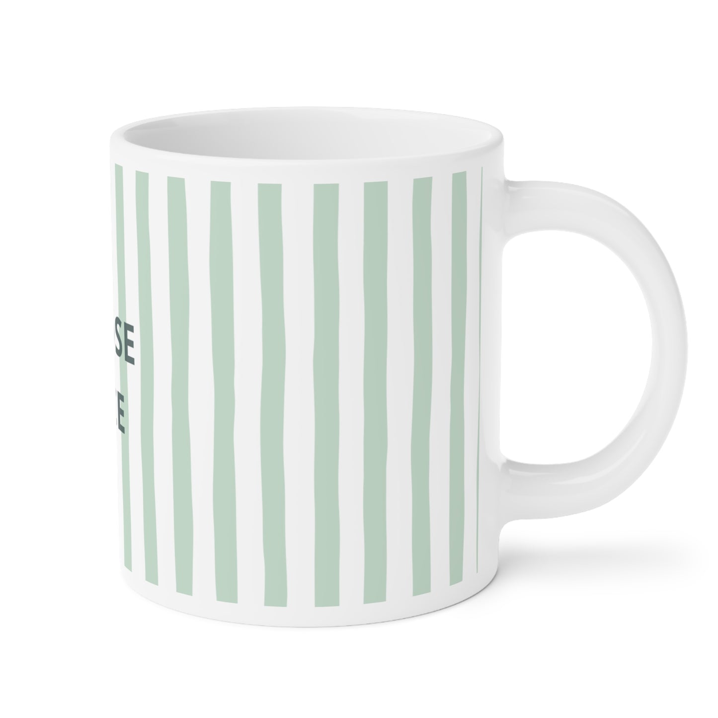 Peace Quote Ceramic Mug | Minimalist Striped Gift