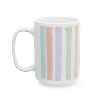 A Little Magic pastel stripes Mug | Cute witch cauldron design