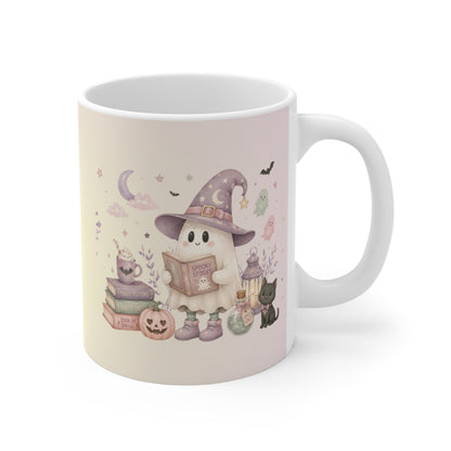 Cute Witch Ghost Ceramic Mug | Spooky Halloween Gift