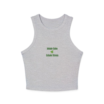 Inhale Calm Exhale Stress Tank Top | Mindfulness Wellness Tee