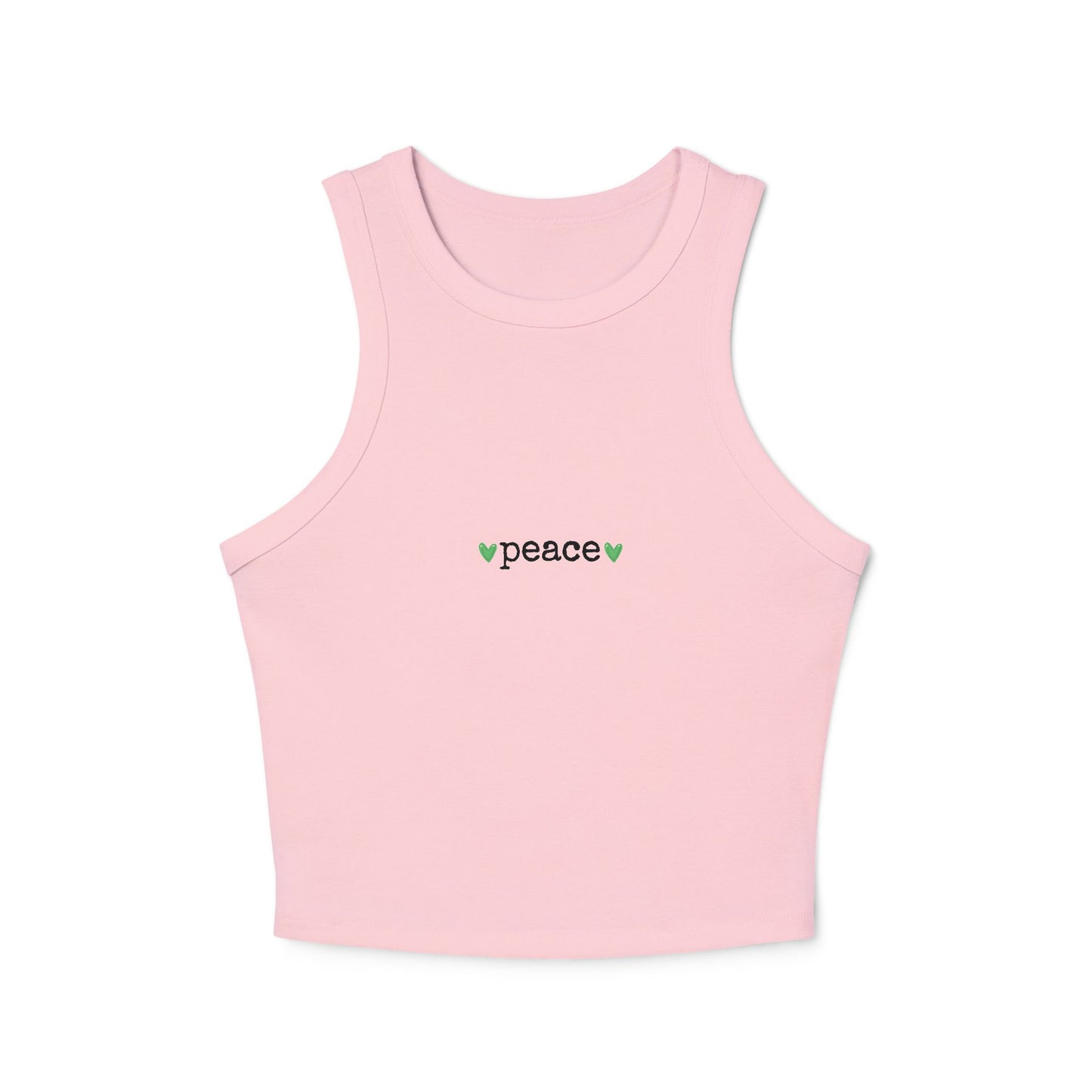 Peace Love Heart Women's Racer Tank Top | Mindful Fashion