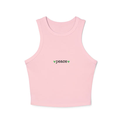 Peace Love Heart Women's Racer Tank Top | Mindful Fashion