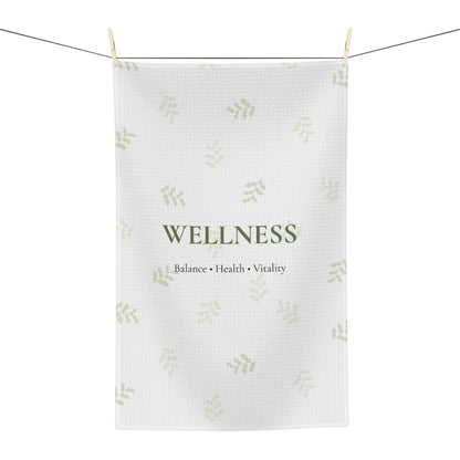 Wellness Leaf Microfiber Tea Towel | Balance Health Vitality