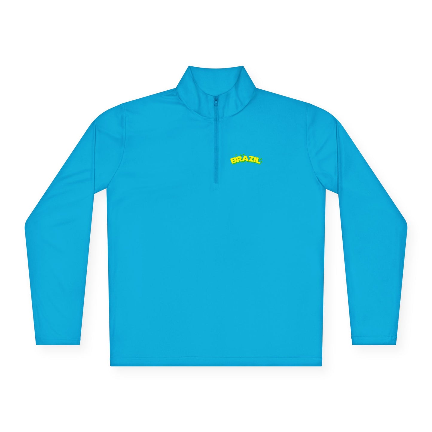 Brazil Vibrant Yellow Green Unisex Quarter-Zip Pullover