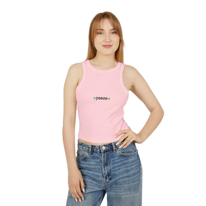 Peace Love Heart Women's Racer Tank Top | Mindful Fashion