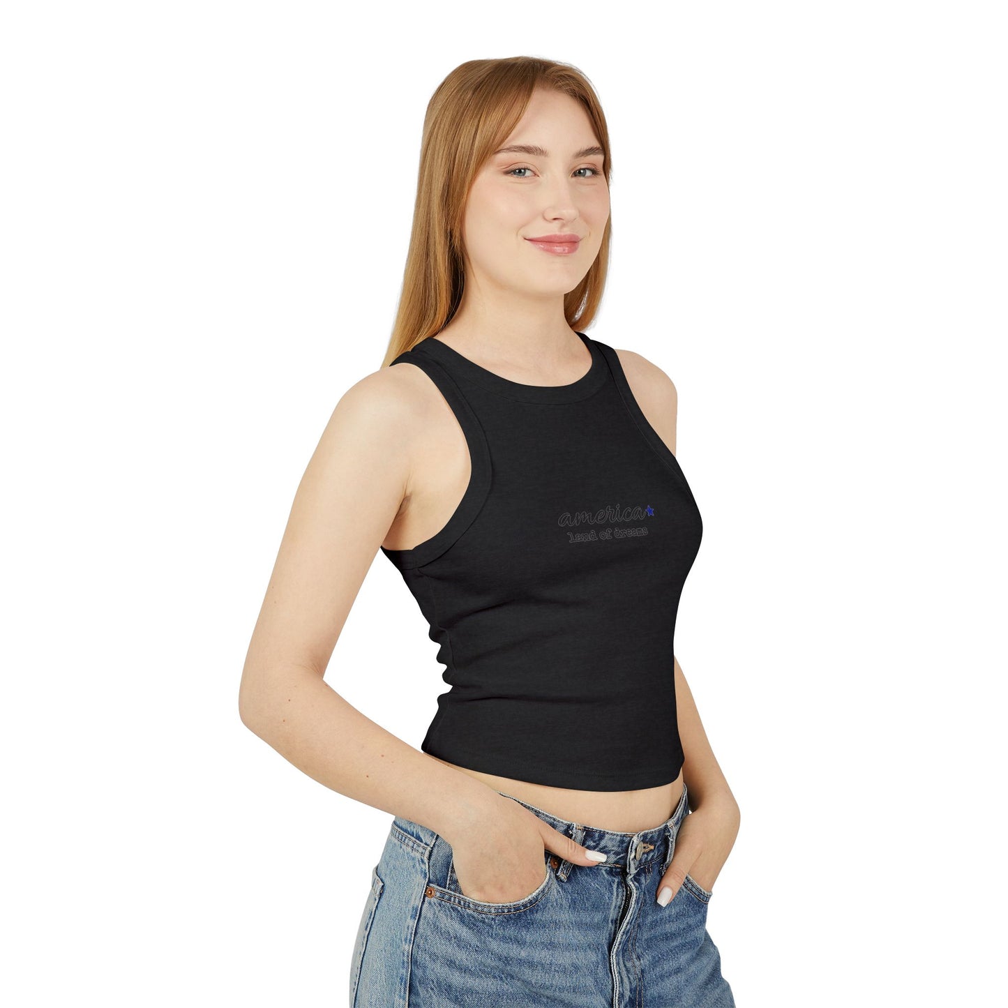 Purple Question Mark Pattern Racer Tank Top | Streetwear Design