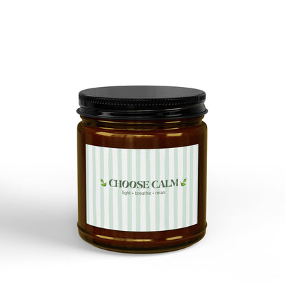 Choose Calm Motivational Scented Soy Candle | Wellness Gift