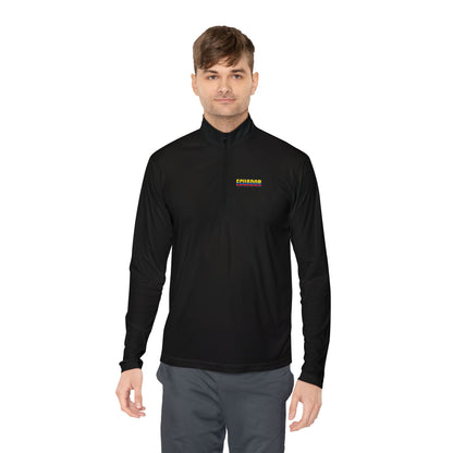 Ecuador Flag Quarter-Zip Pullover | Patriotic Sport Pullover