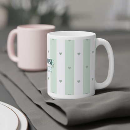 Peace Quote Ceramic Mug | Mindfulness Gift for Calm