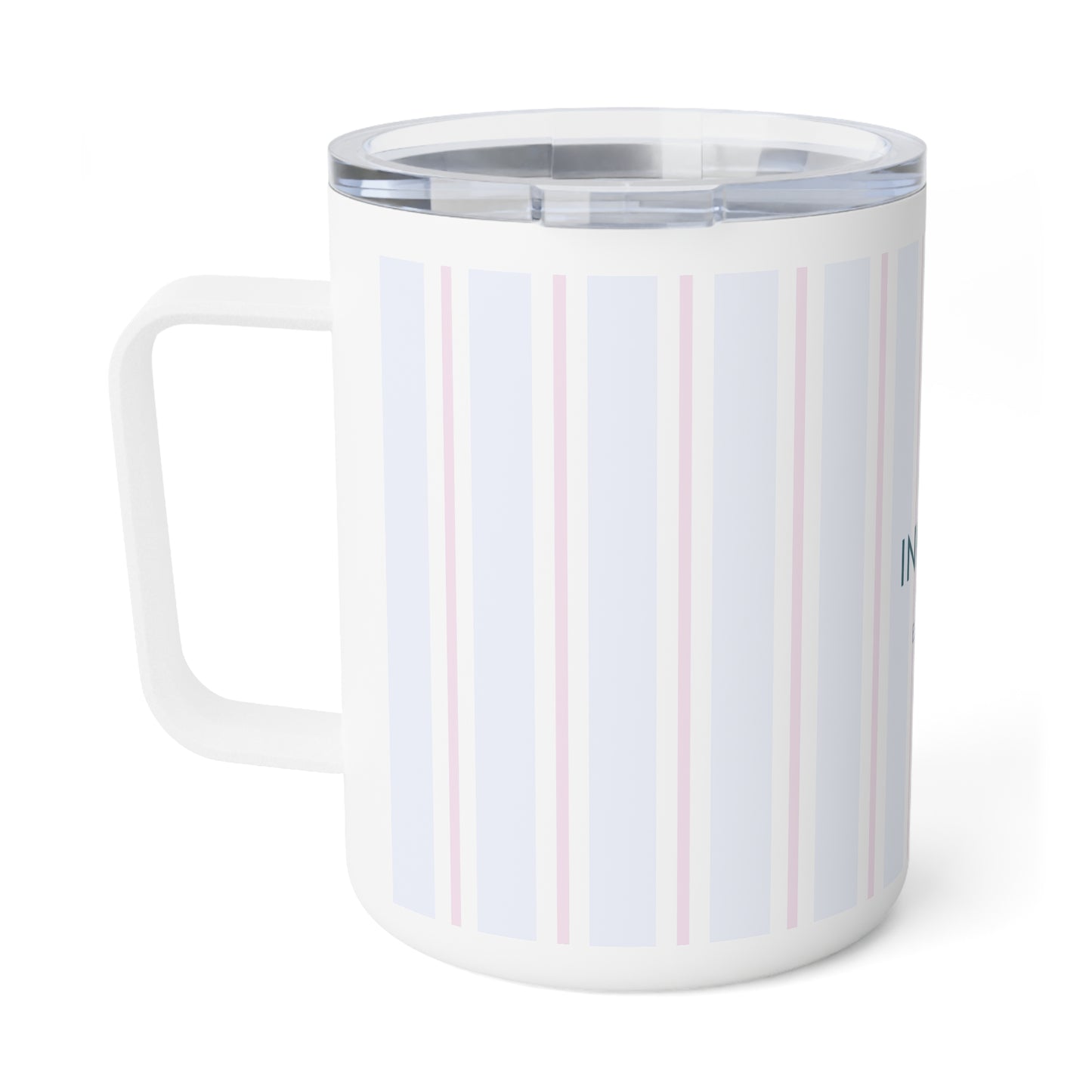 Minimal Striped Insulated Coffee Mug | Modern Design Gift