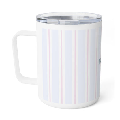 Minimal Striped Insulated Coffee Mug | Modern Design Gift