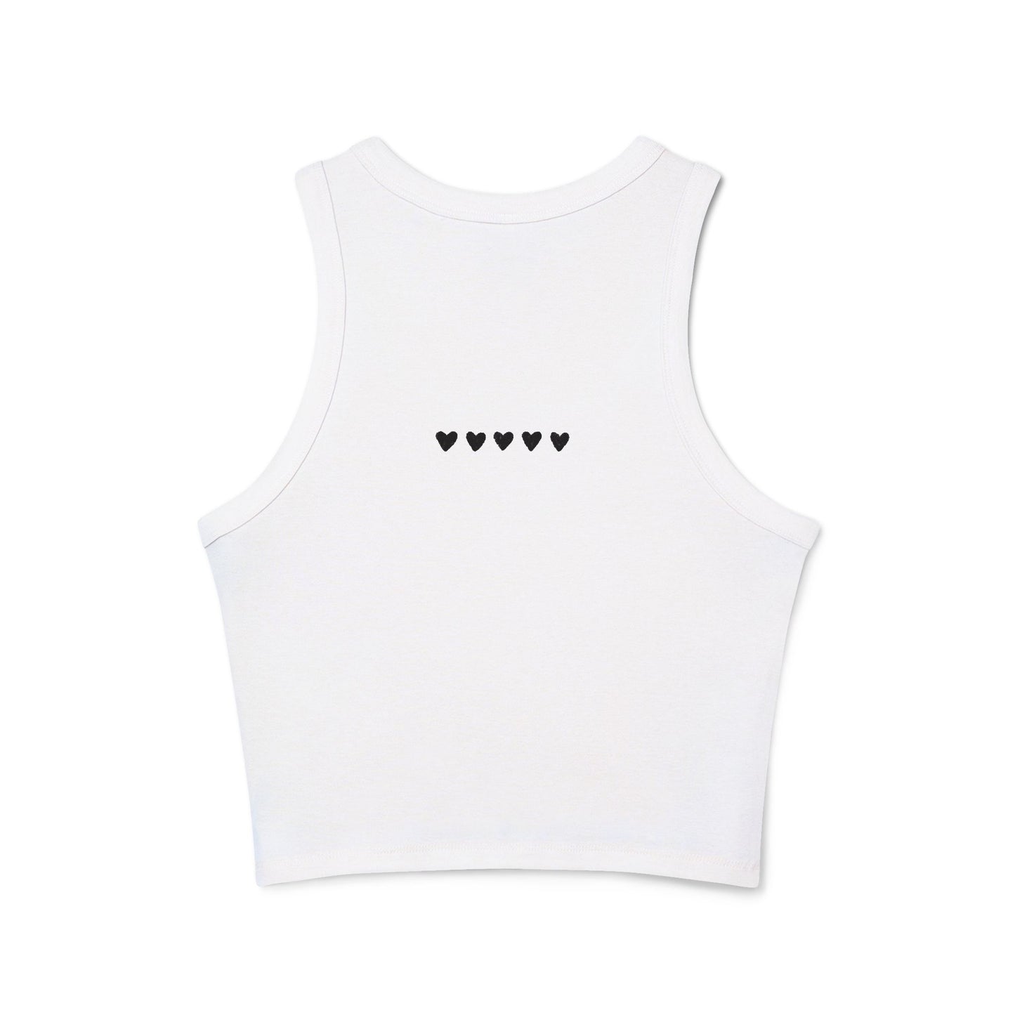 Heart Pattern Women's Racer Tank Top | Minimalist Graphic Tee