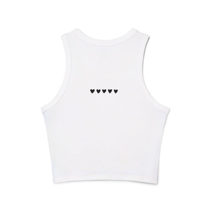 Heart Pattern Women's Racer Tank Top | Minimalist Graphic Tee