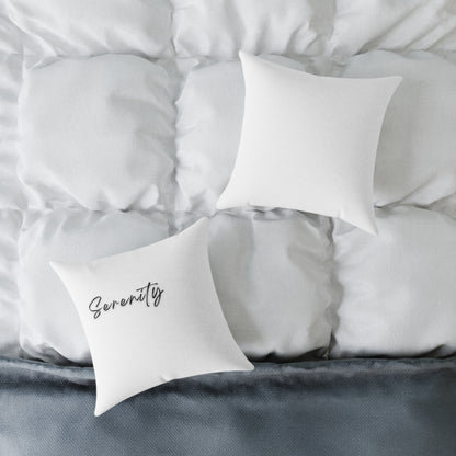 Serenity Accent Pillow Minimal Script Decor