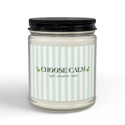Choose Calm Motivational Scented Soy Candle | Wellness Gift
