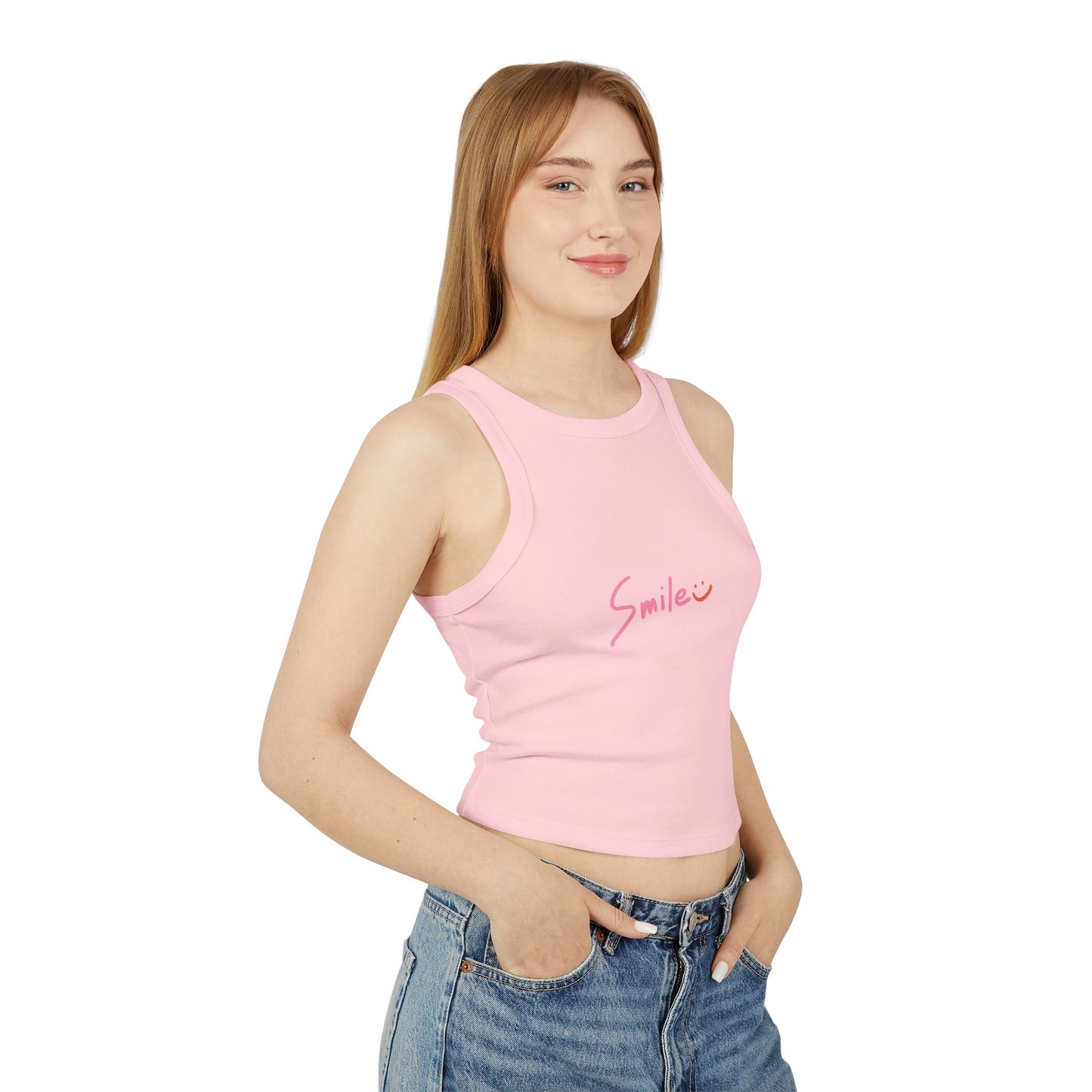 Smile Racer Tank Top | Positive Vibes Graphic Tee