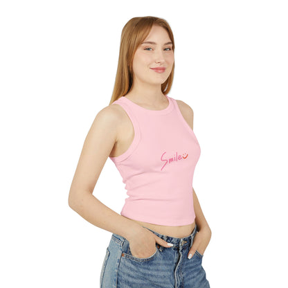 Smile Racer Tank Top | Positive Vibes Graphic Tee