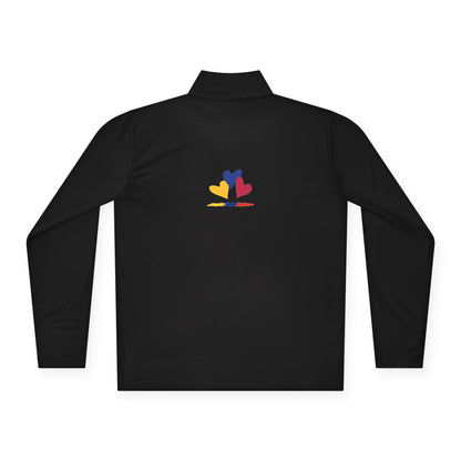 Colombia Flag Heart Unisex Quarter-Zip Pullover | Patriotic Pride