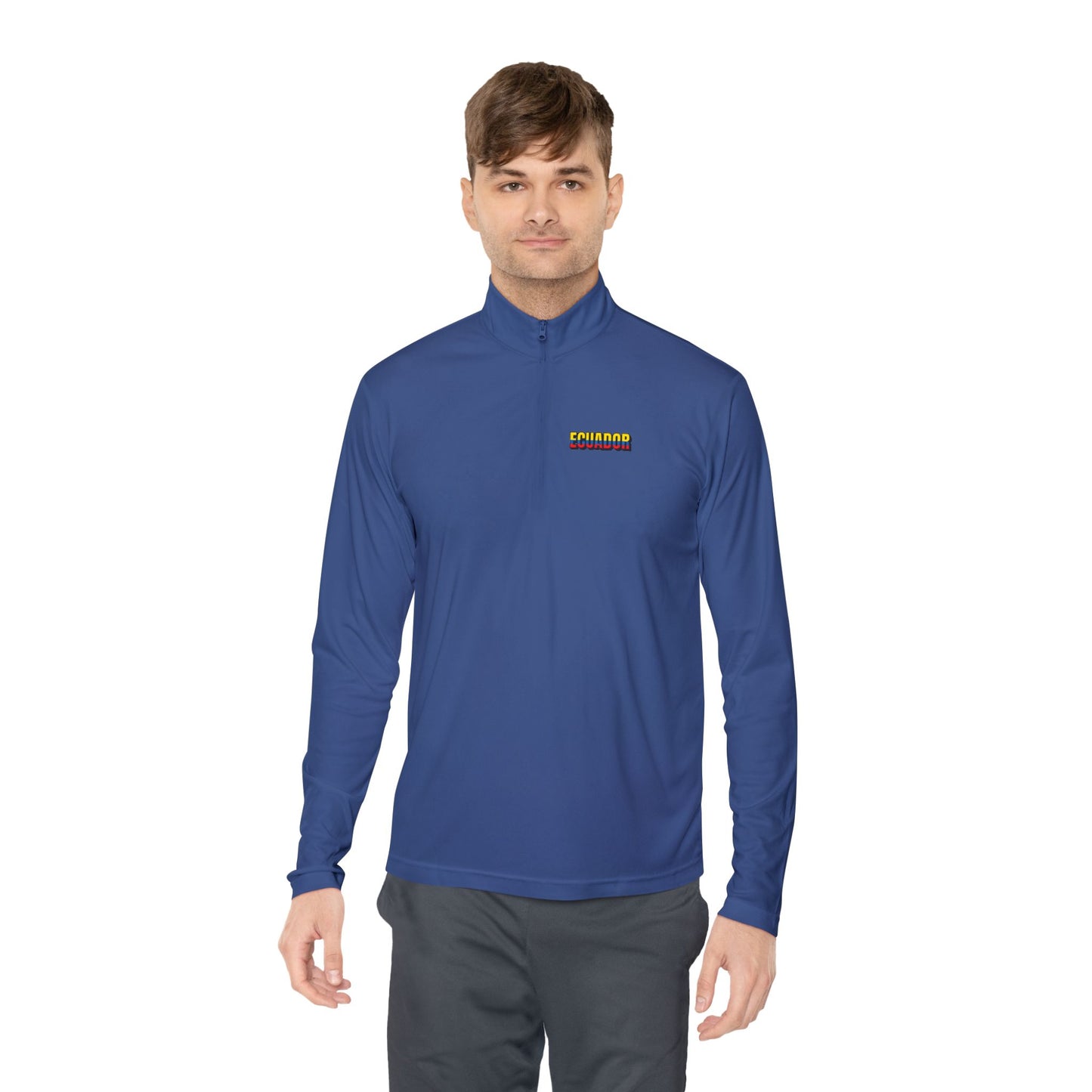 Ecuador Flag Quarter-Zip Pullover | Patriotic Sport Pullover