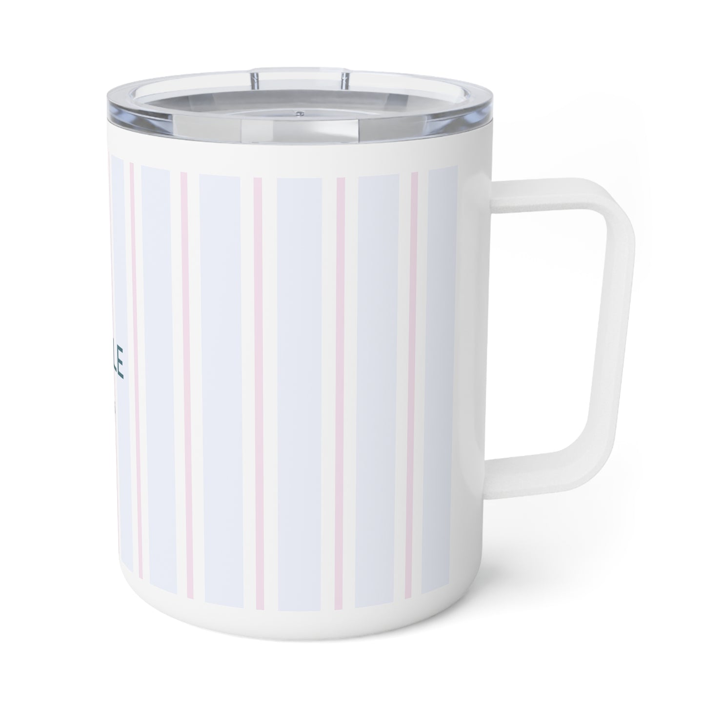 Minimal Striped Insulated Coffee Mug | Modern Design Gift