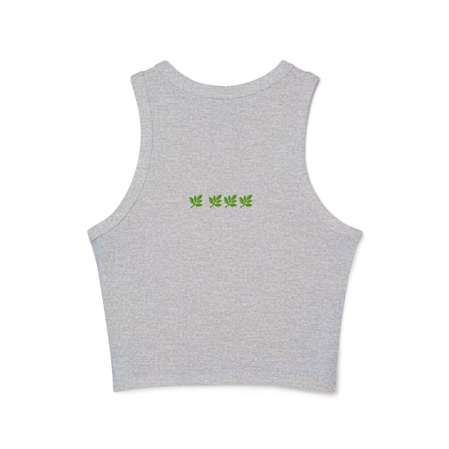 Botanical Leaf Pattern Women's Racer Tank | Eco-Minded Style
