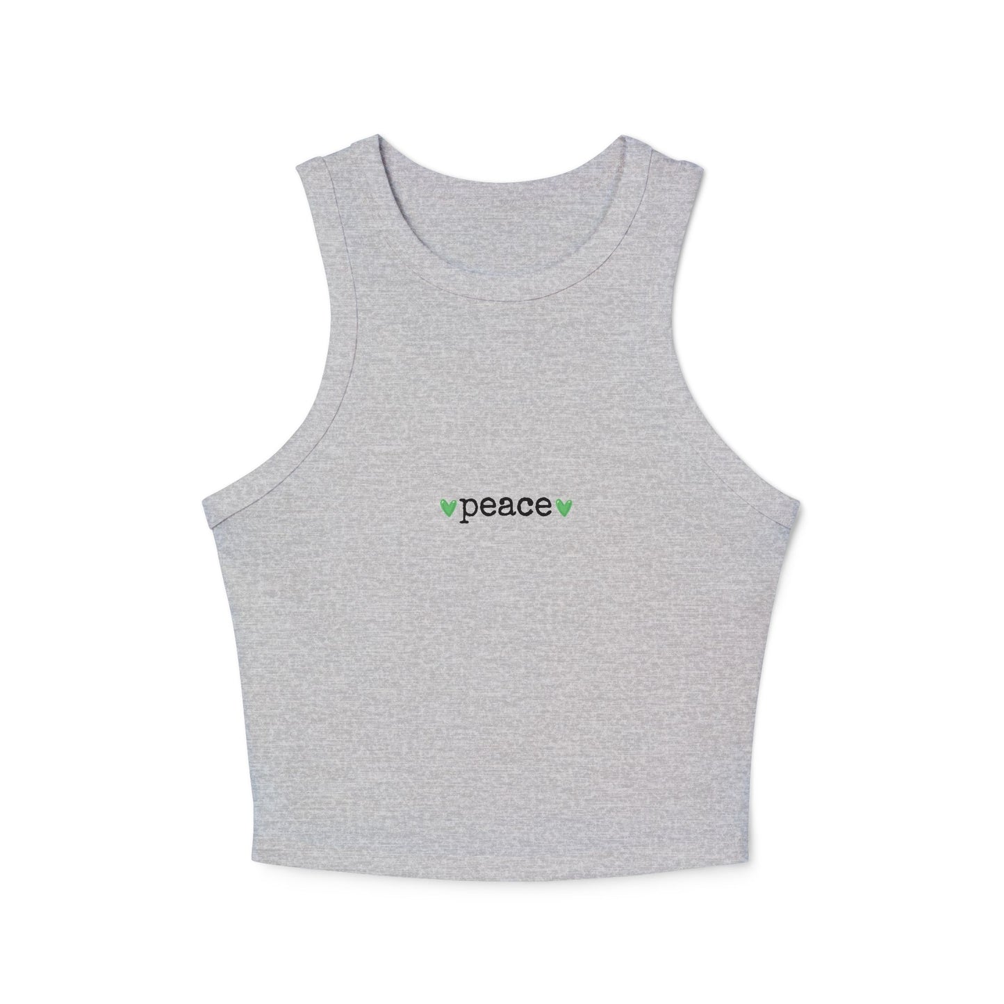 Peace Love Heart Women's Racer Tank Top | Mindful Fashion