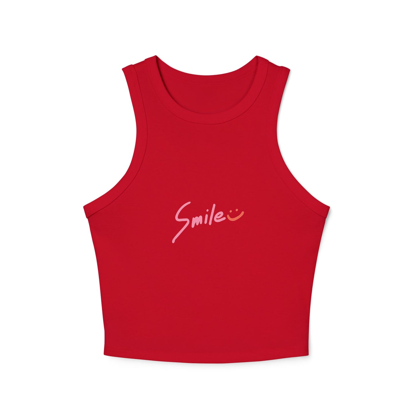 Smile Racer Tank Top | Positive Vibes Graphic Tee