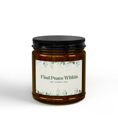 Eucalyptus Lavender Soy Candle | Wellness Mindfulness Gift