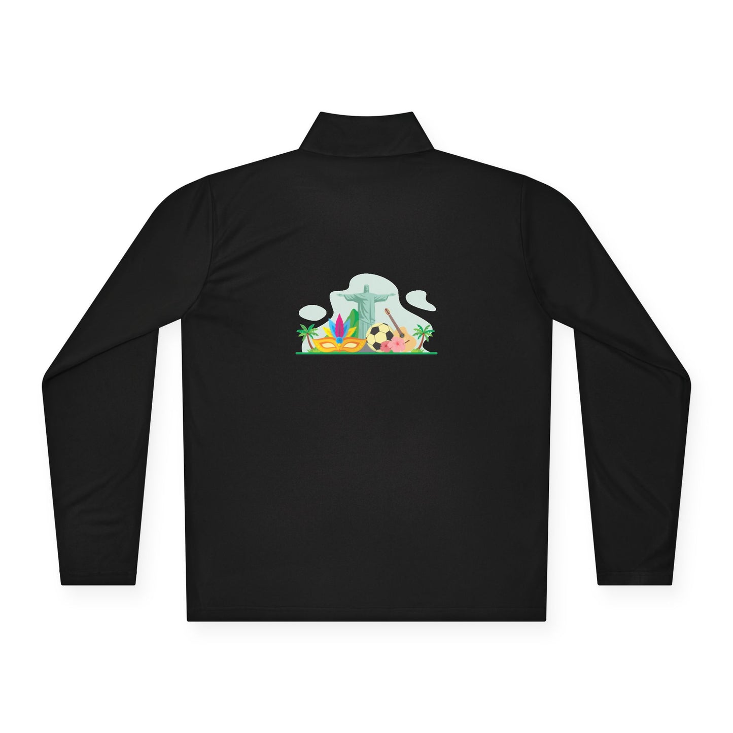 Brazil Vibrant Yellow Green Unisex Quarter-Zip Pullover