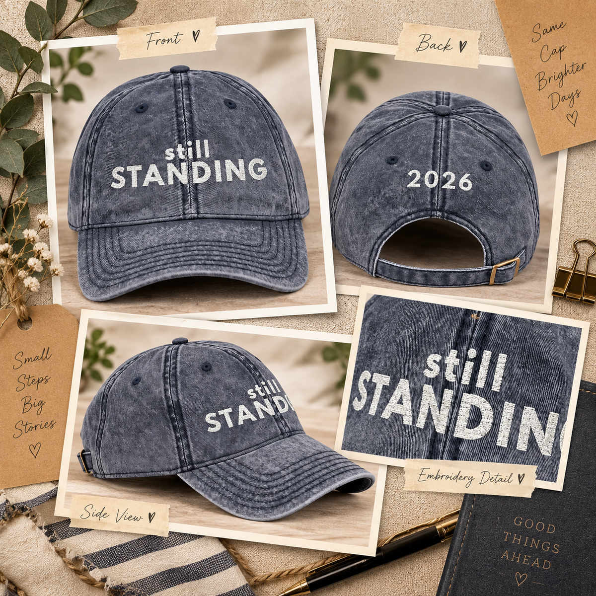 Still Standing Vintage Embroidered Cap