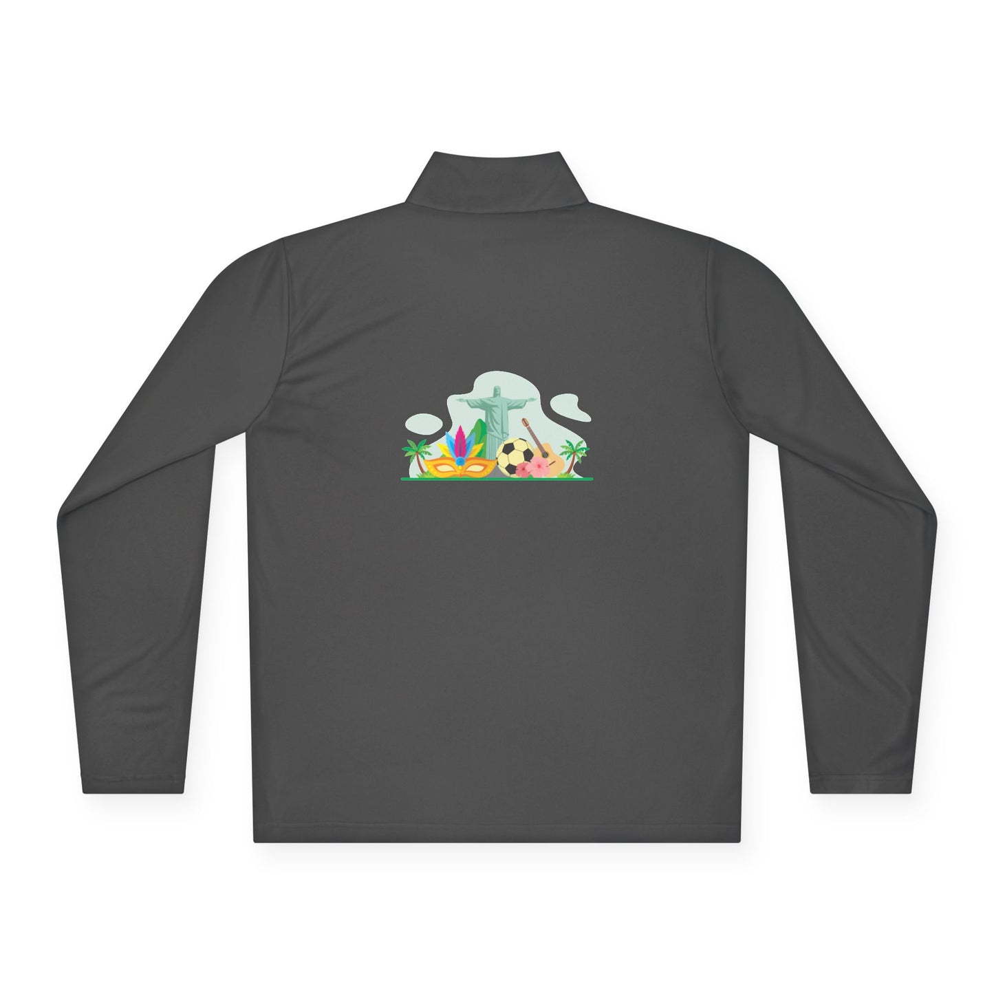 Brazil Vibrant Yellow Green Unisex Quarter-Zip Pullover